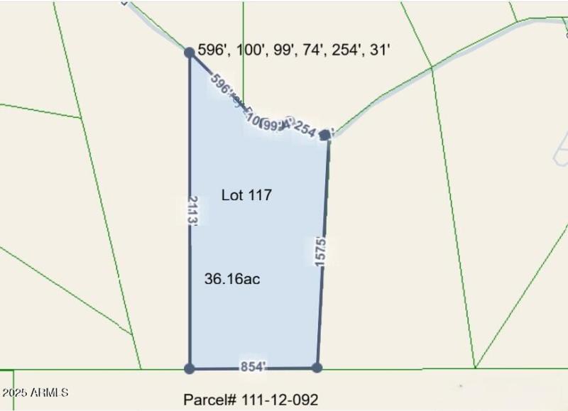 Lot 117 property line
