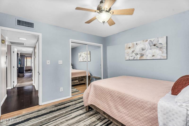 Bedroom With Light Blue Walls