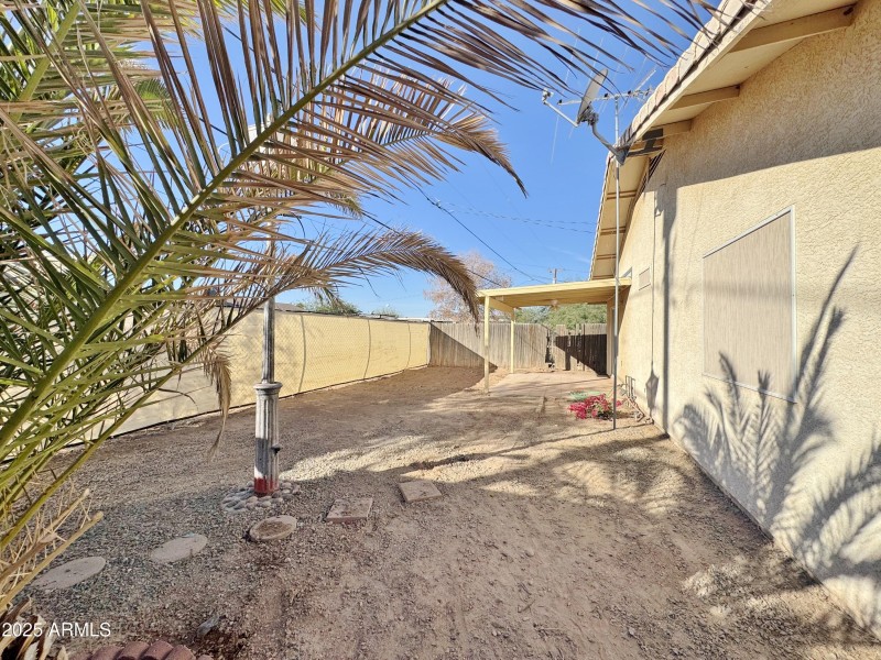 Back of home and yard