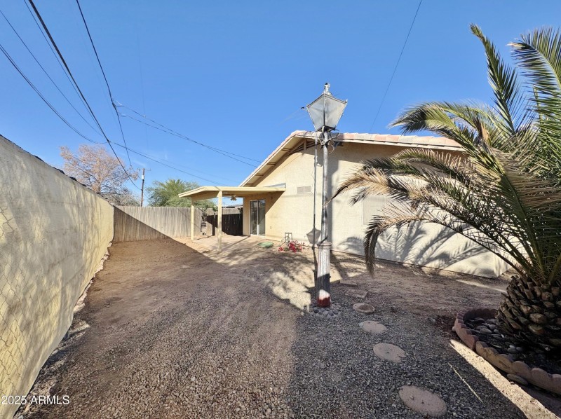 Back of home and yard