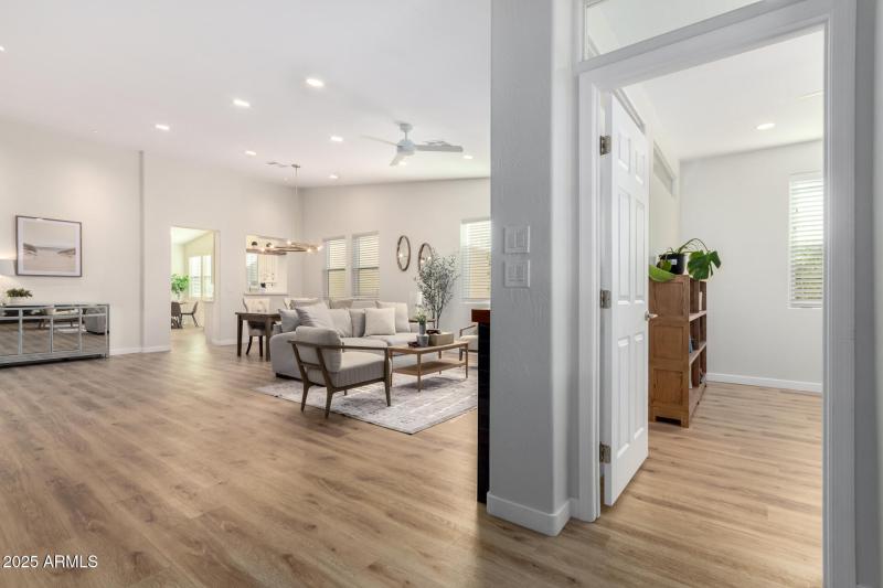 OPEN LIVING AREA + OFFICE/DEN