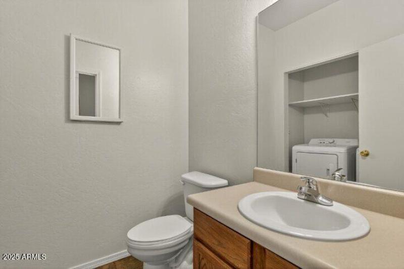 Half bath and laundry