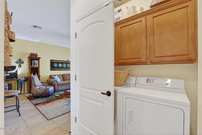 Indoor laundry closet
