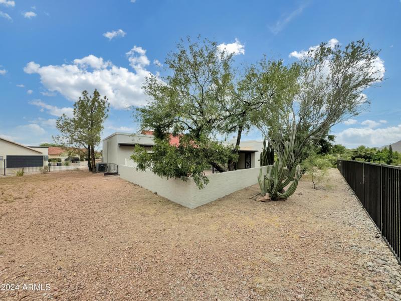 Large private backyard