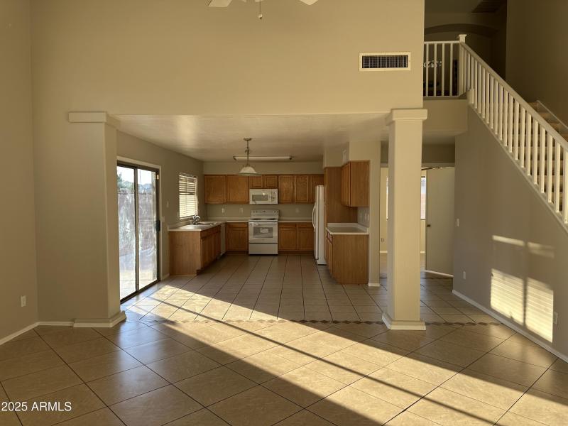 Living room and kitchen