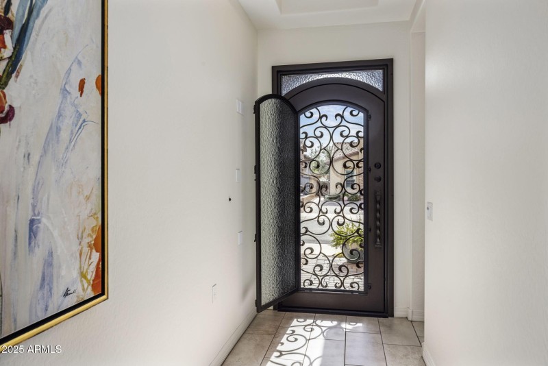 Front door - window open