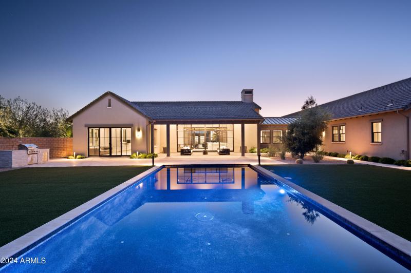 Rear elevation dusk