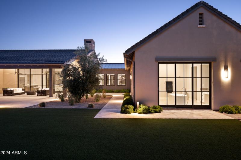 Back elevation dusk