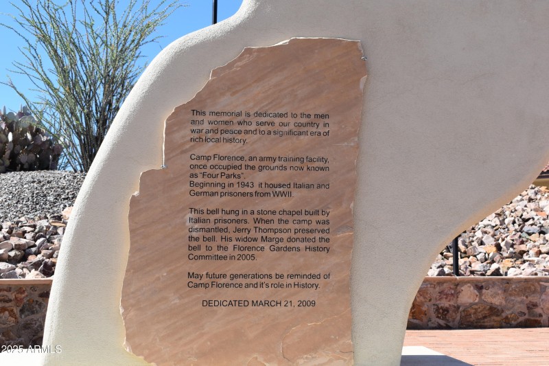 Camp Florence Plaque