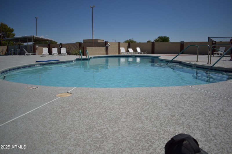 One of the two heated pools