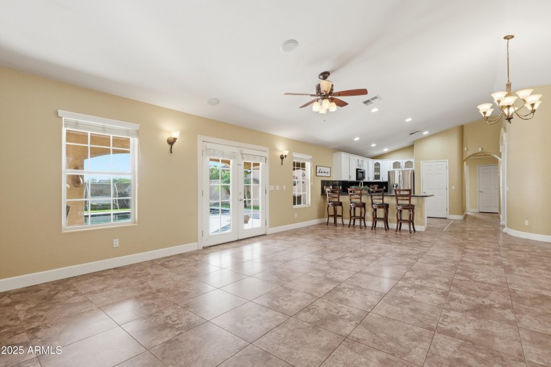 spacious living room