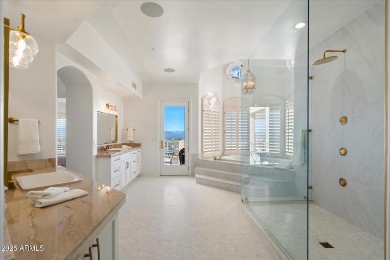 Spa-Inspired Bath with Gold Accents