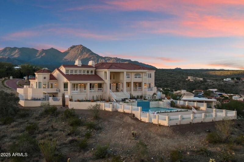 Private Oasis Against Mountain Backdrop