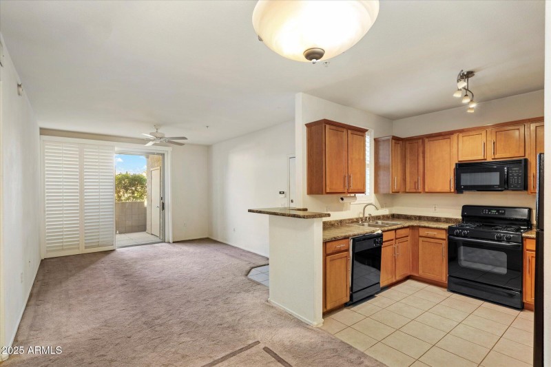 Kitchen and Living Area