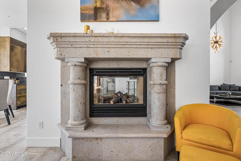 Two way fireplace