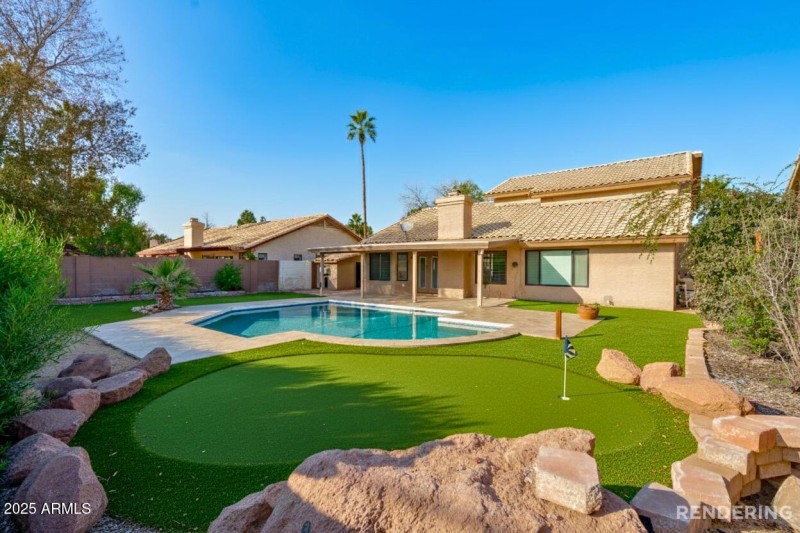 Backyard View - Digital Rendering