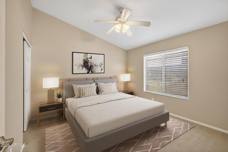 Staged secondary bedroom