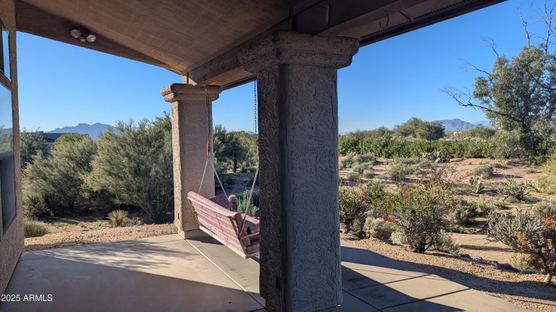 Large covered patio