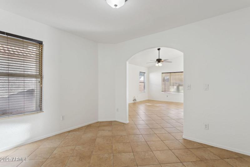 Flex space for dining or extra bedroom