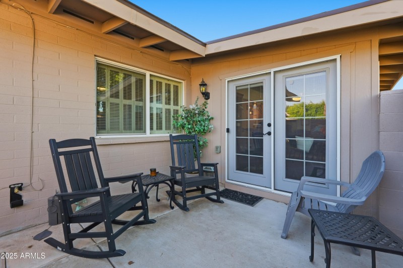 Large back patio