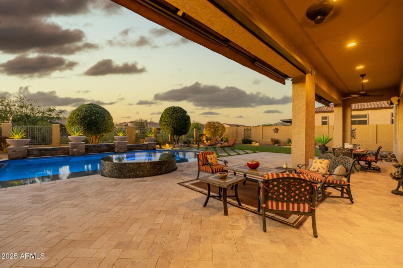 Extended covered patio