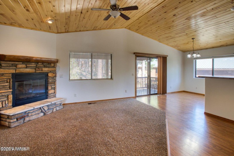 Large gas fireplace