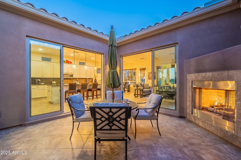 Outdoor Seating with Gas Fireplace