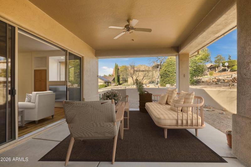 HUGE covered patio