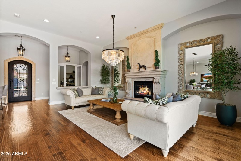 Cozy fireplace