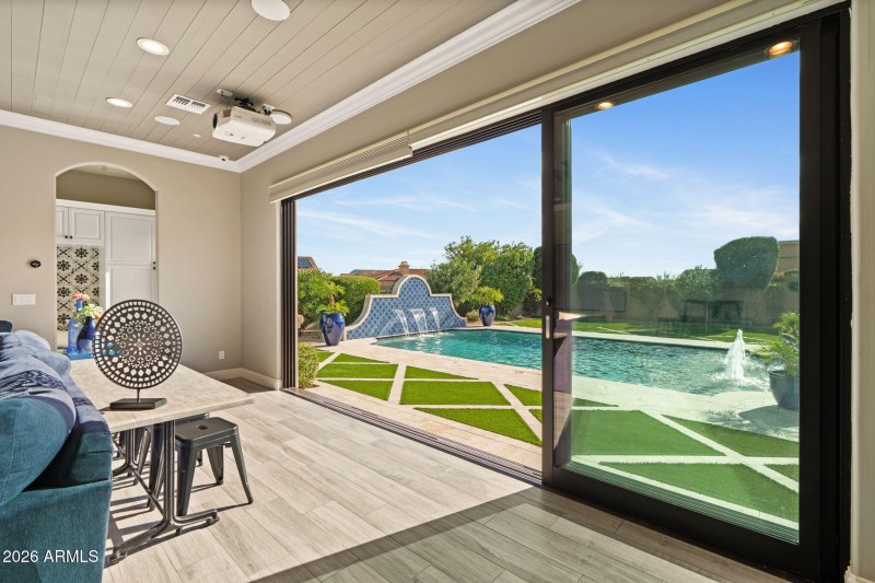 Pool House View