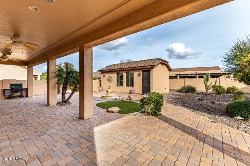 Covered back patio