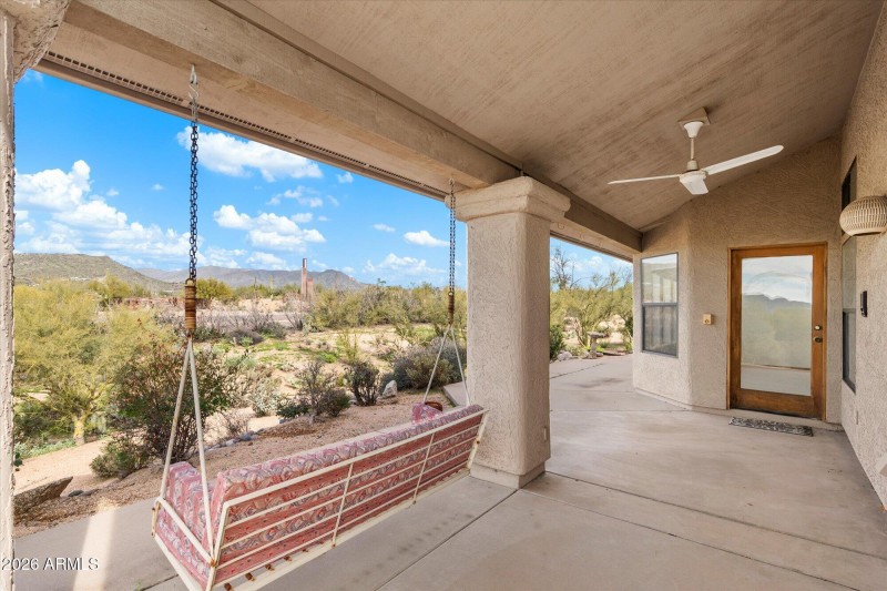 Large covered patio