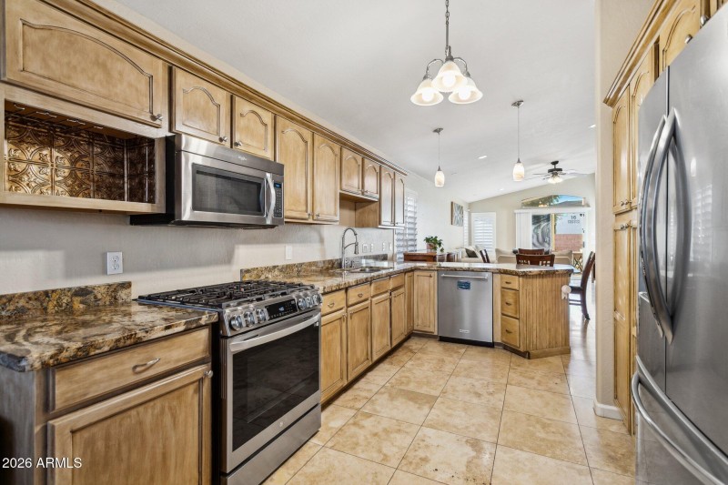 Travertine and granite