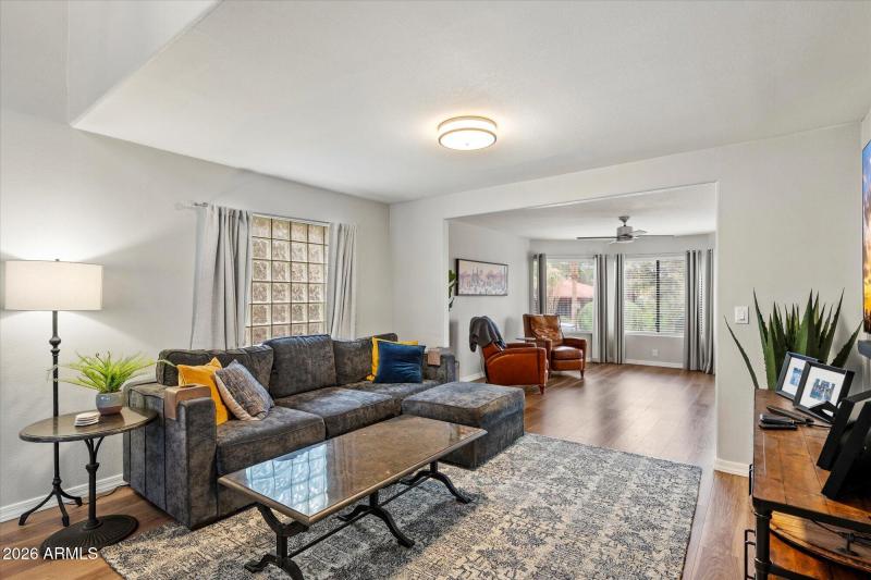 Bright Family Room with Privacy Glass