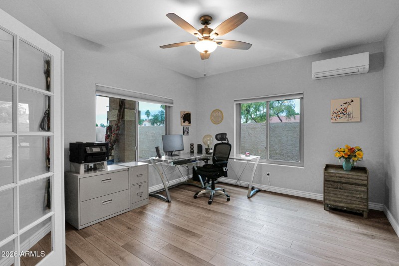 Downstairs Office w Double Doors