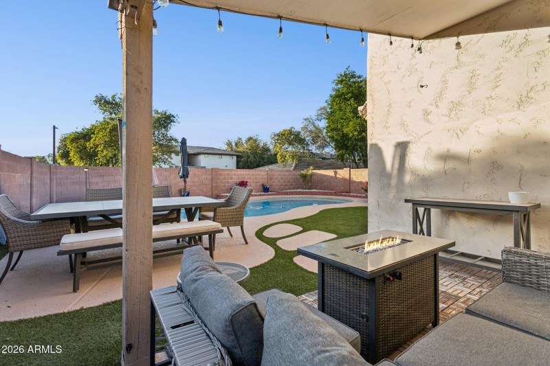 Deep back patio