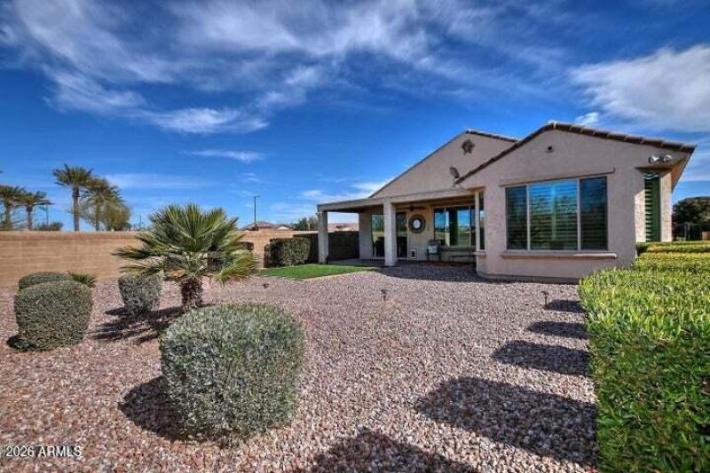 Nicely landscaped yard