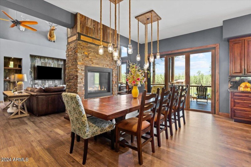 Dining with Fireplace