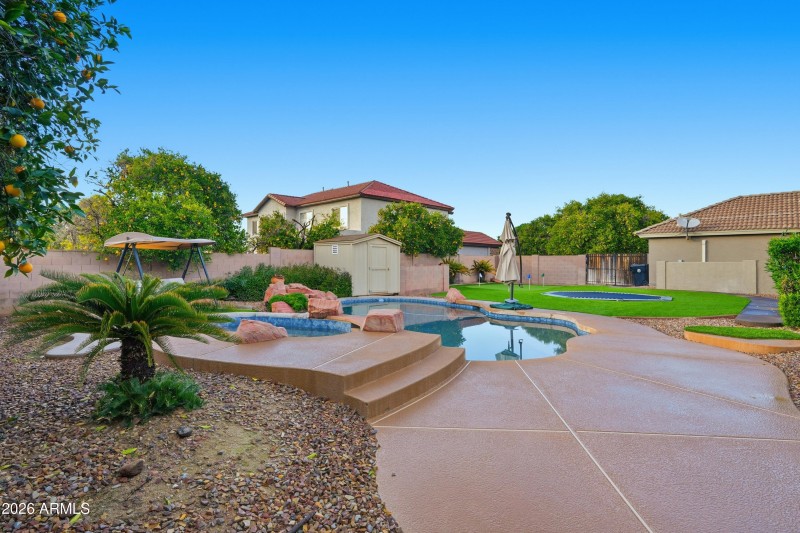 Pool to trampoline