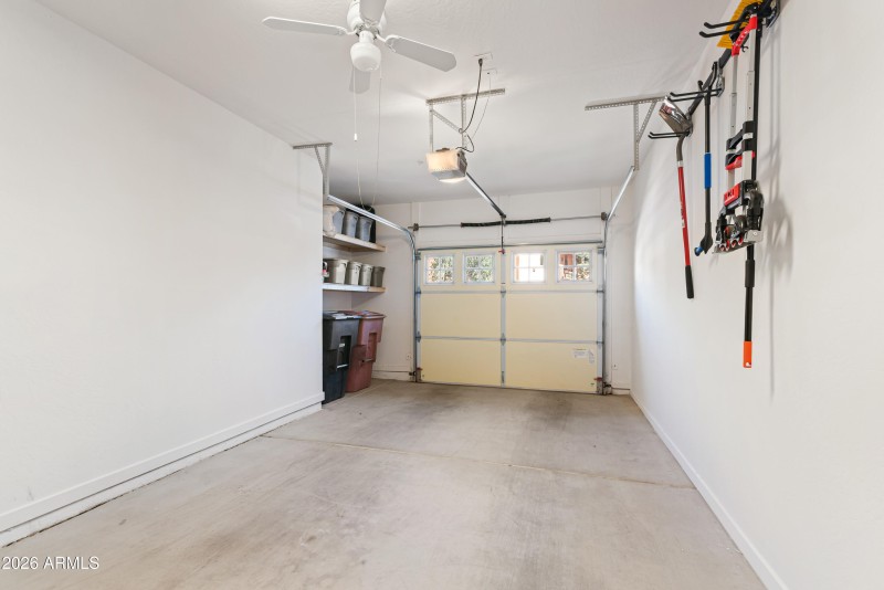 View of garage from opposite end