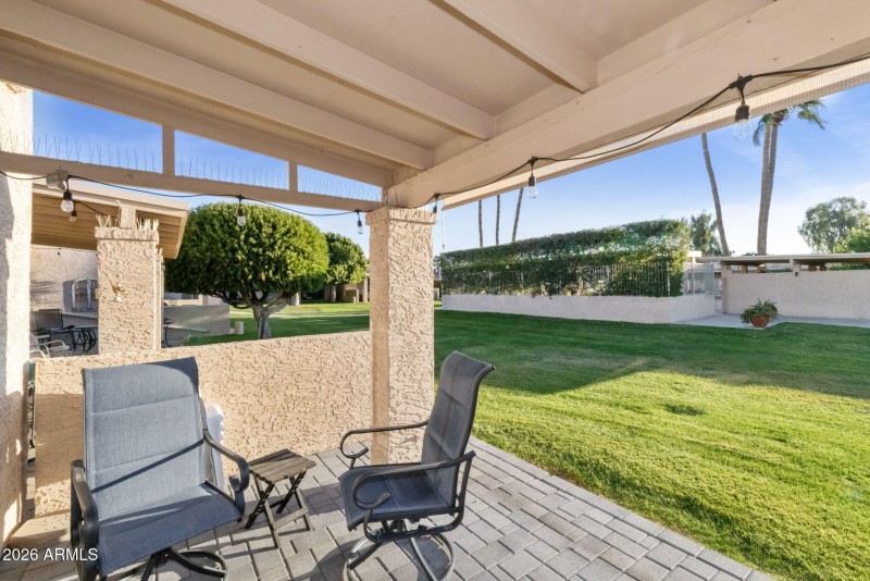 Pavered back Patio