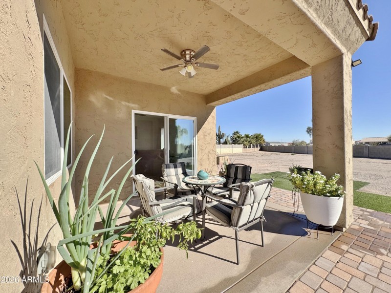 Covered back patio