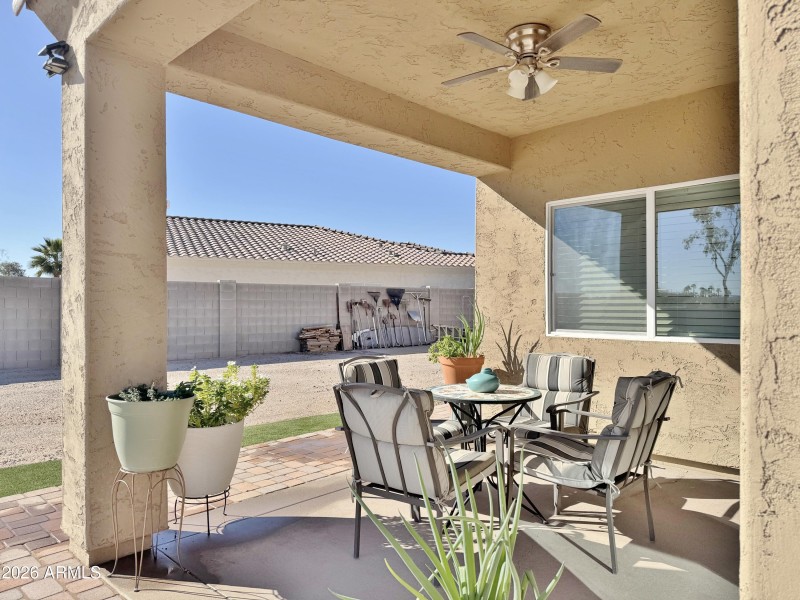 Covered back patio