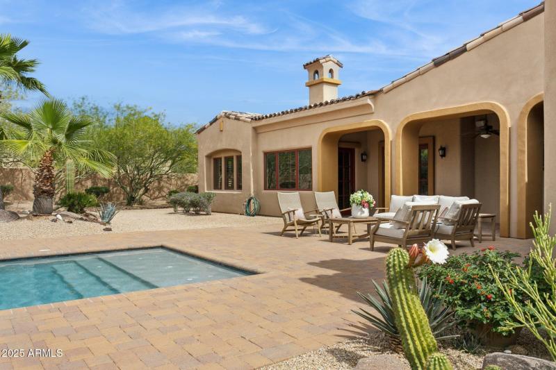 Wrap around style patio space