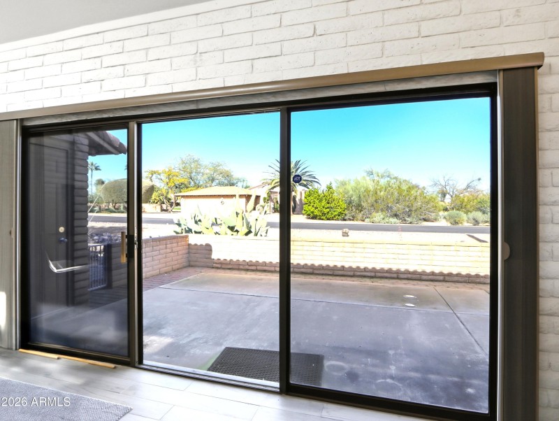 North facing patio