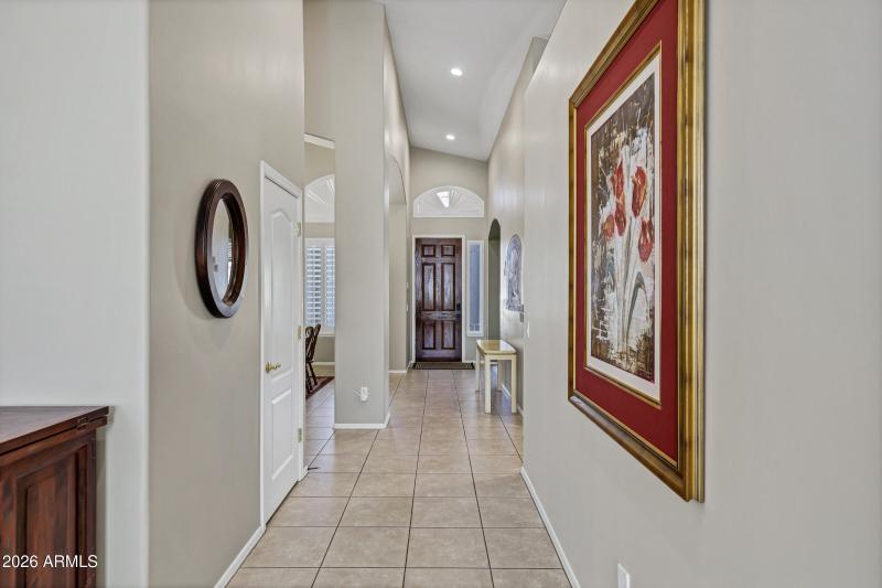 Hallway to front entry