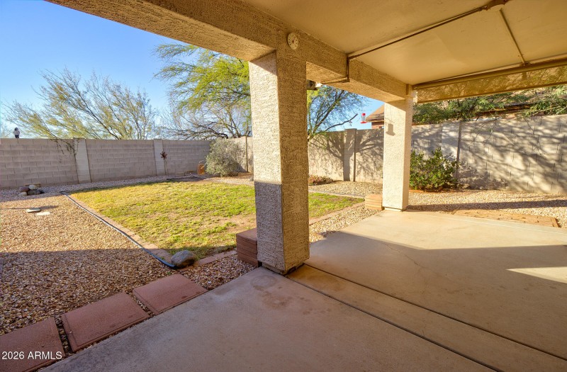 Back covered patio
