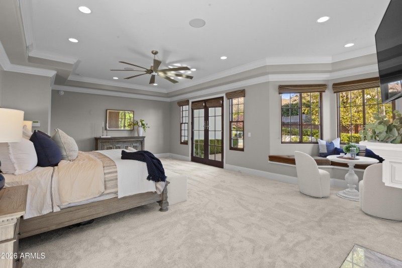 Primary w french doors