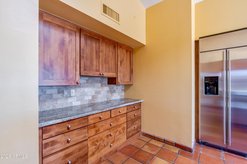 Ample cabinetry