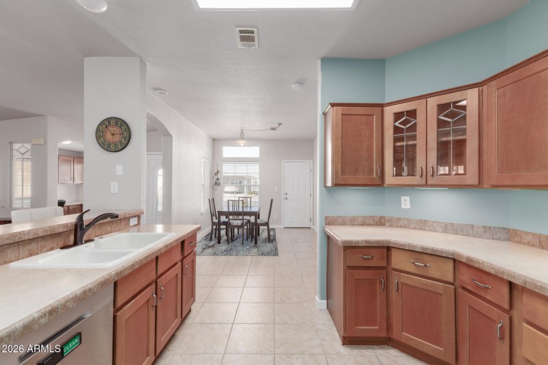 Kitchen looking toward dining room